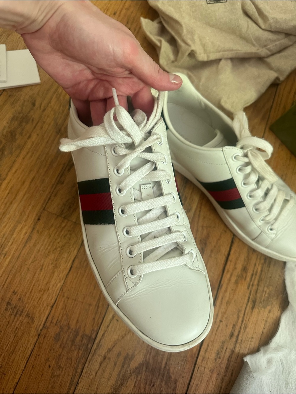 Gucci Ace leather sneakers - Picture 3 of 6